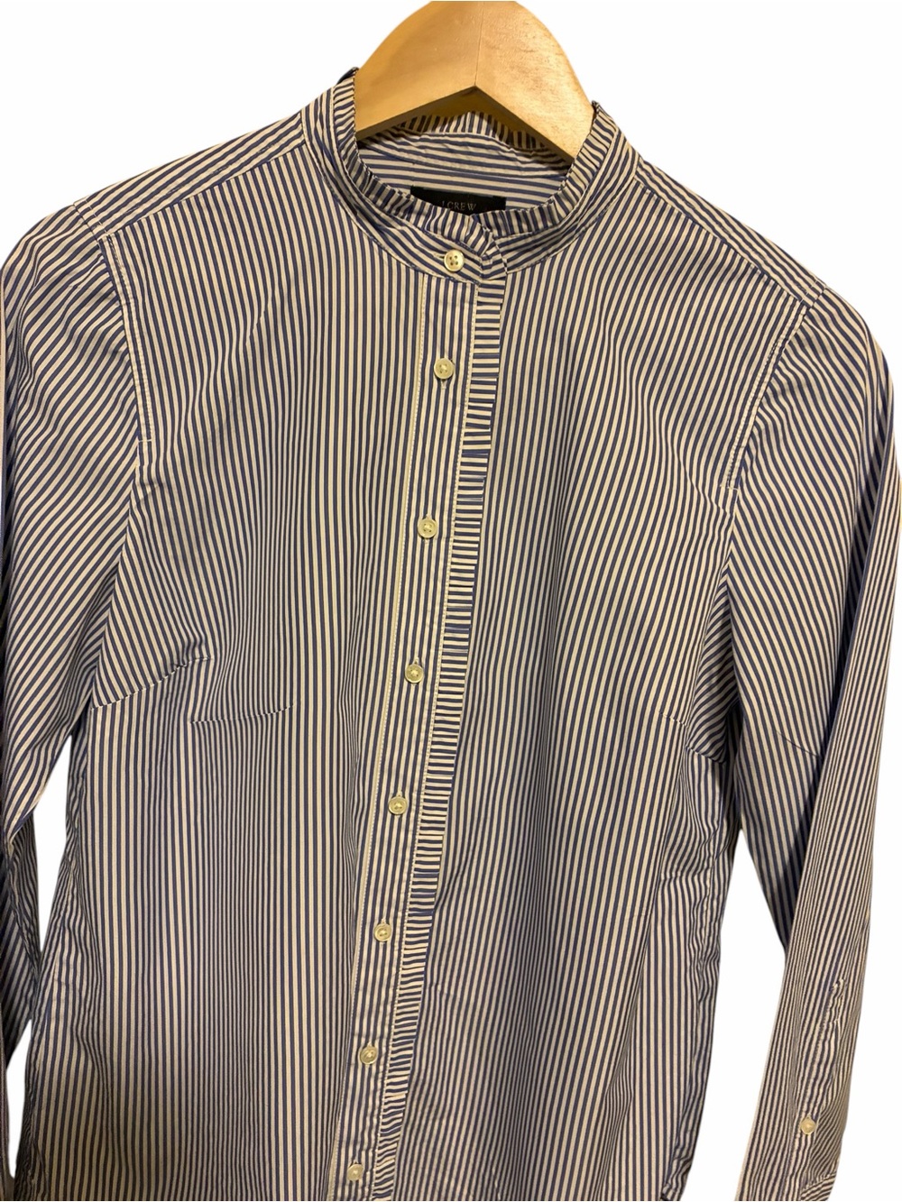 J Crew Ruffles Pinstripe Button Shirt - Picture 12 of 15